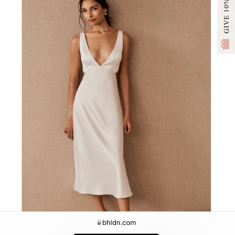 BHLDN Sachin & Babi Sierra Satin Midi Dress 👰🏼